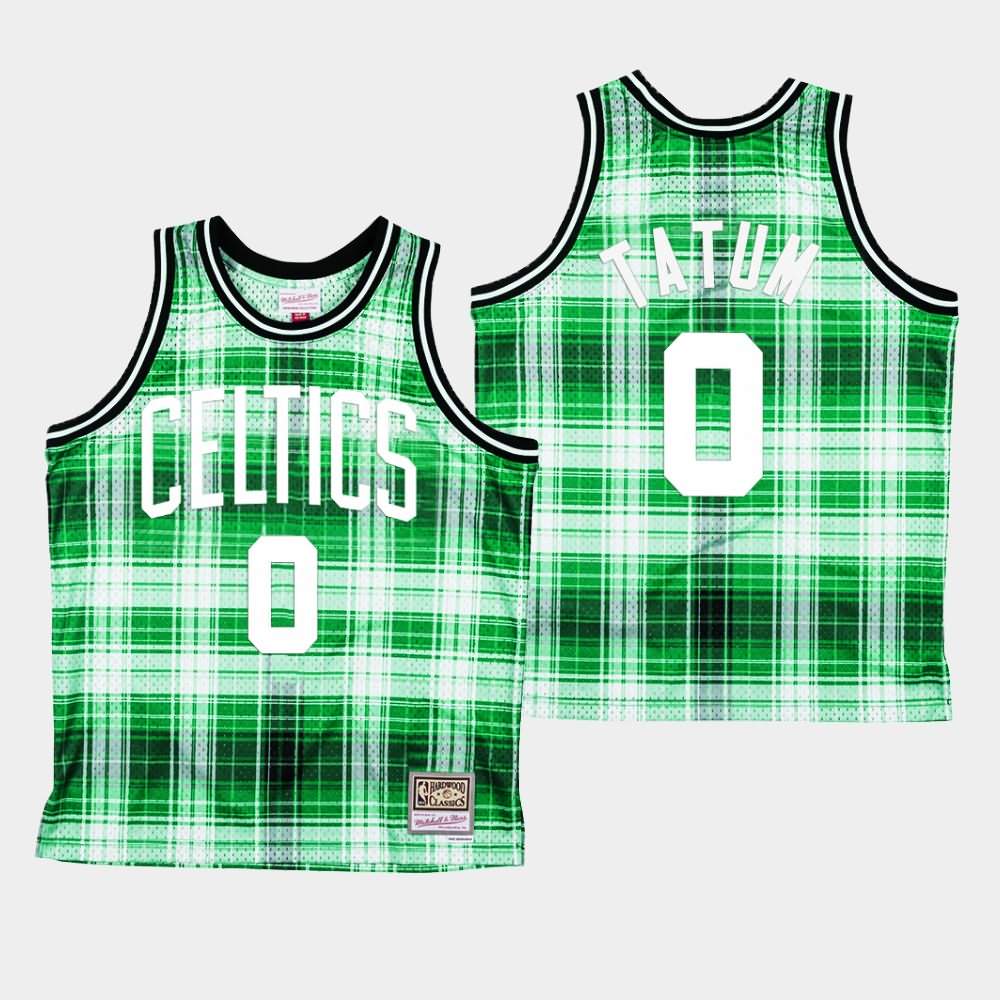 Men's Boston Celtics #0 Jayson Tatum Green Mitchell & Ness Hardwood Classics Private School Jersey NUX34E0P