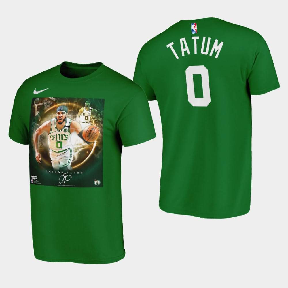 Men's Boston Celtics #0 Jayson Tatum Green Stars of the Game Player Graphic T-Shirt RMT72E0K