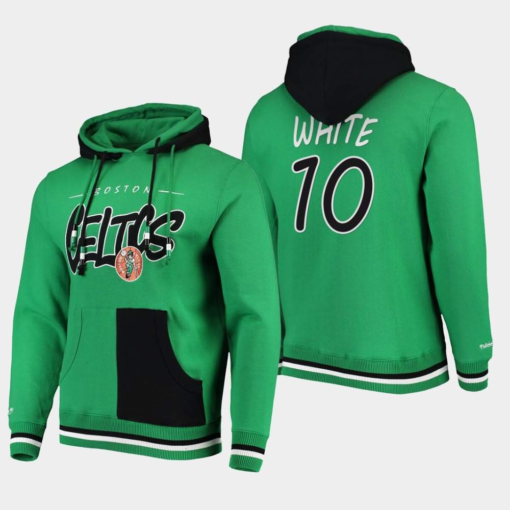Men's Boston Celtics #10 Jo Jo White Green Mitchell & Ness Pullover Double Hoodie KKS02E4T