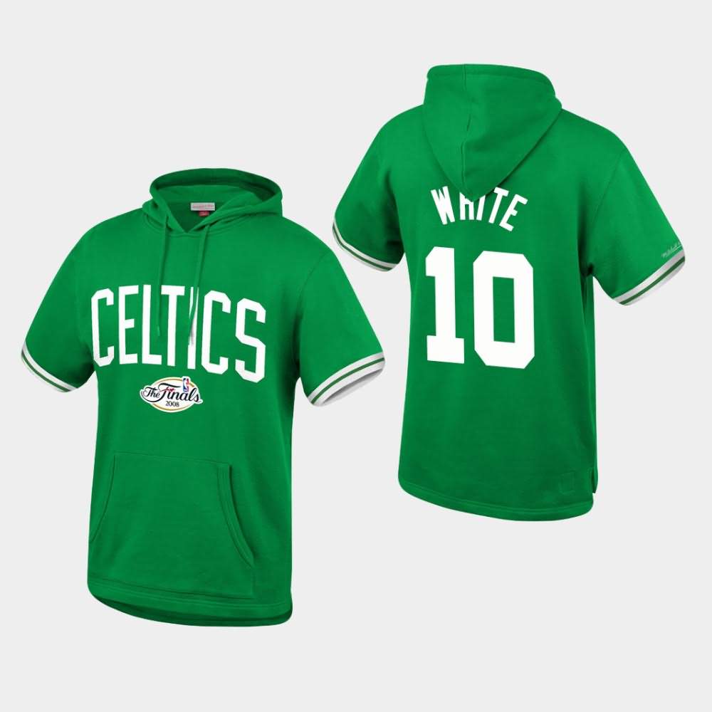 Men's Boston Celtics #10 Jo Jo White Kelly Green Throwback French Terry Pullover Hardwood Classics Hoodie EXP27E2U