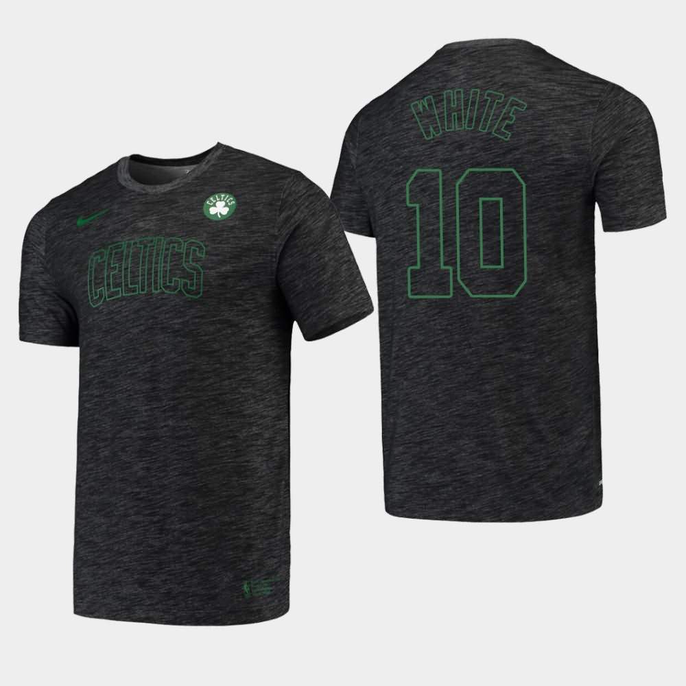 Men's Boston Celtics #10 Jo Jo White Heathered Black Essential Facility Performance T-Shirt MSZ18E1N