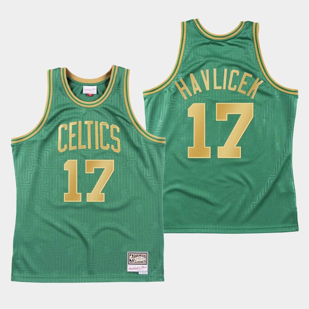 Men's Boston Celtics #17 John Havlicek Green Mitchell & Ness Hardwood Classics 2020 CNY Jersey BCJ83E4U