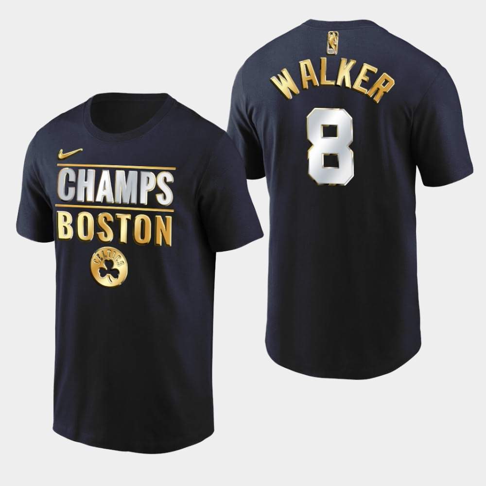 Men's Boston Celtics #8 Kemba Walker Black Limited Edition 2020 Division Champs T-Shirt YVL30E4A