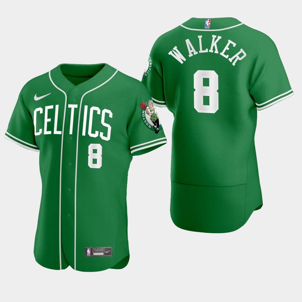 Men's Boston Celtics #8 Kemba Walker Green 2020 MLB Crossover Jersey WCJ33E2B