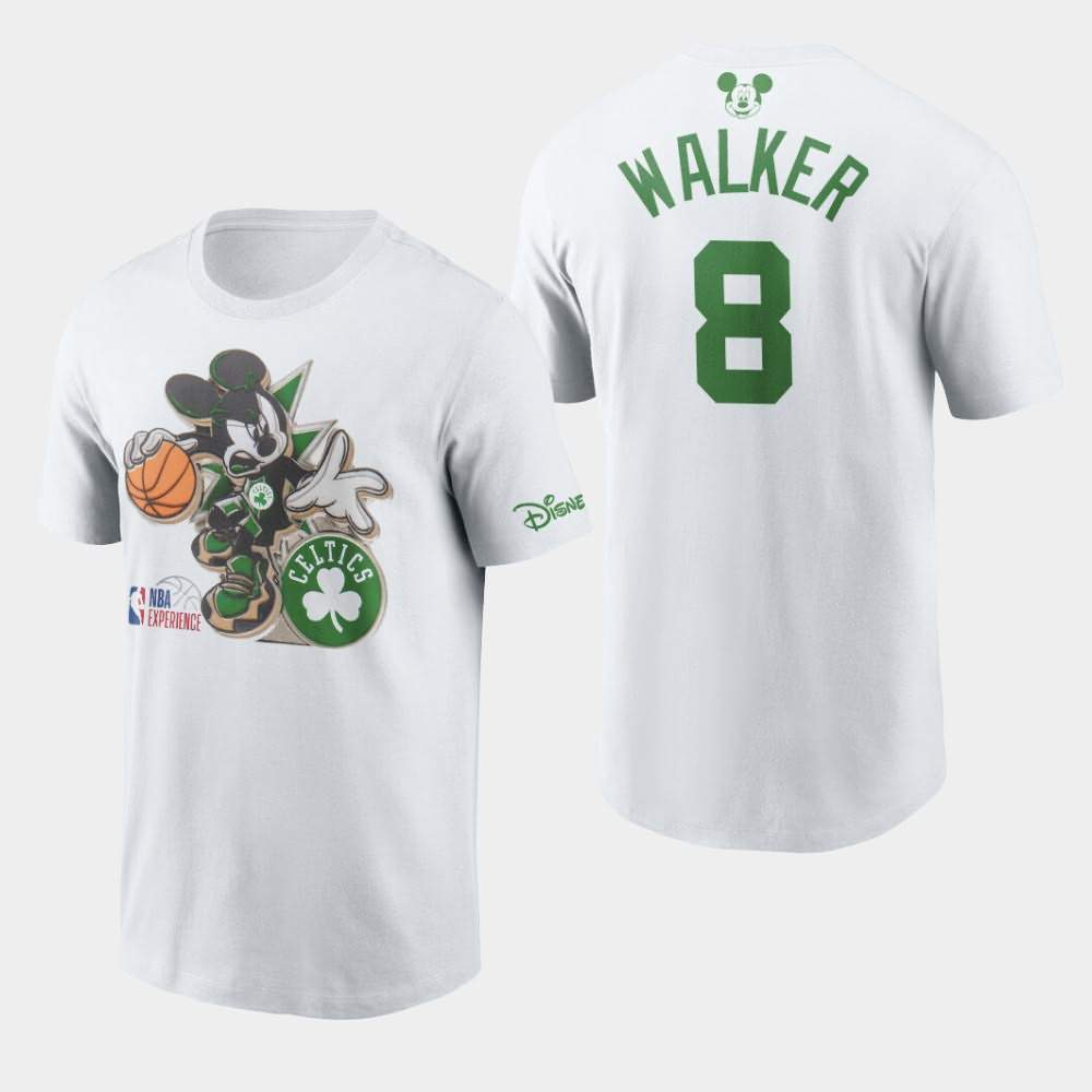Men's Boston Celtics #8 Kemba Walker White Mickey Mouse Disney T-Shirt JPP38E4A