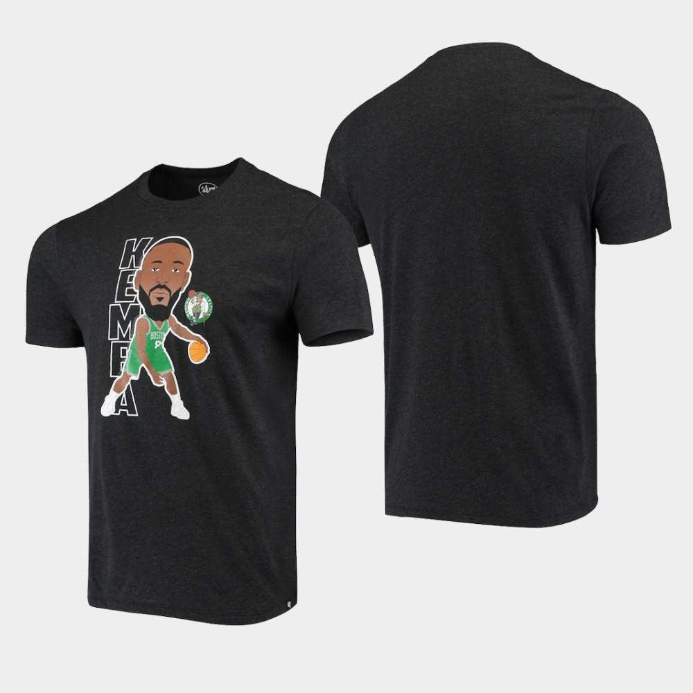 Men's Boston Celtics #8 Kemba Walker Heathered Black Bobblehead Player Graphic T-Shirt HRA35E6L