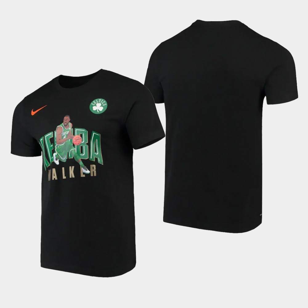 Men's Boston Celtics #8 Kemba Walker Black Hero Performance Player Graphic T-Shirt HAR34E7L