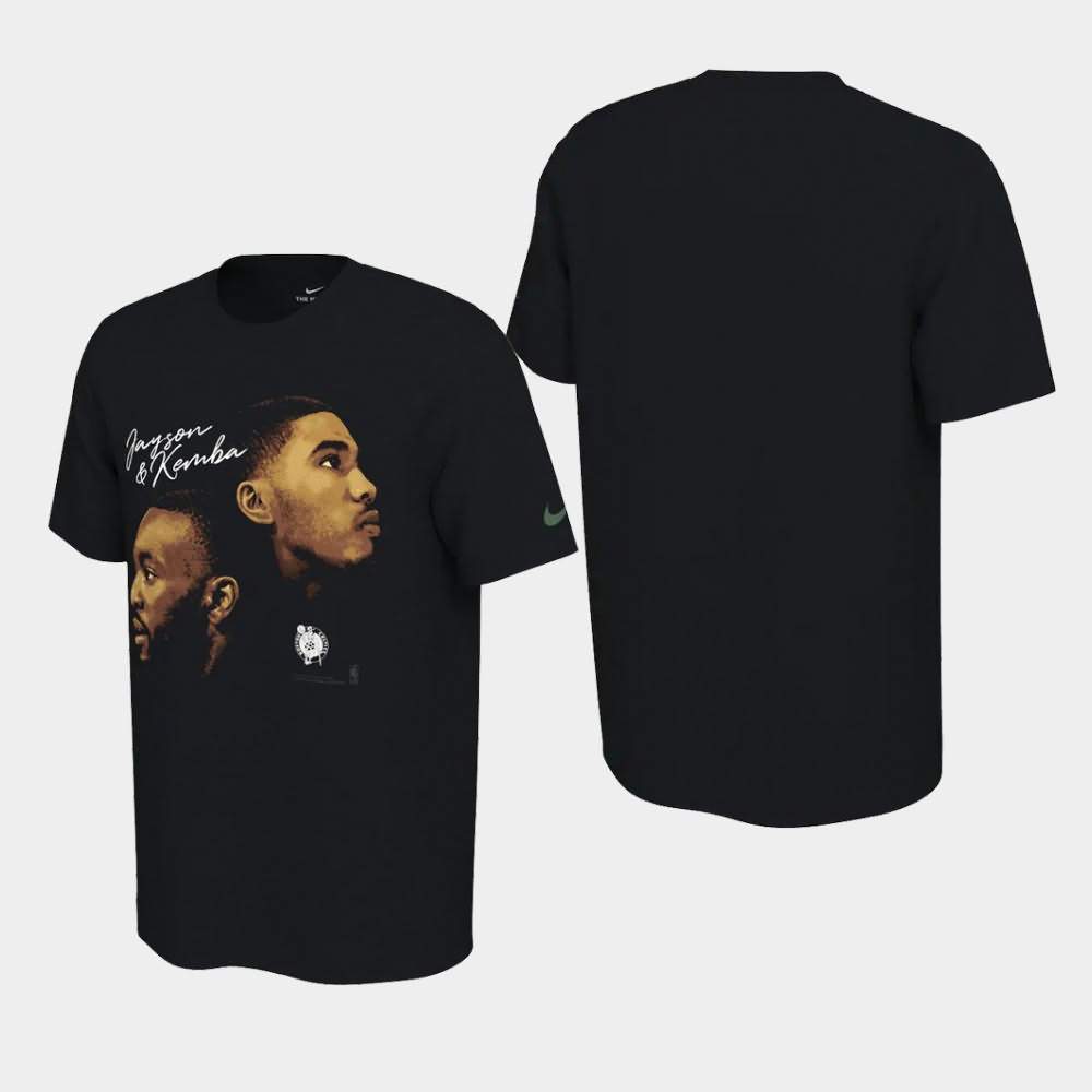 Men's Boston Celtics #8 Kemba Walker Black Jayson Tatum Dynamic Duo Performance Player Graphic T-Shirt XTV22E3V