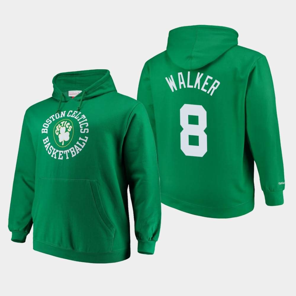 Men's Boston Celtics #8 Kemba Walker Kelly Green Mitchell & Ness Pullover Throwback Logo Hoodie CDH11E1X