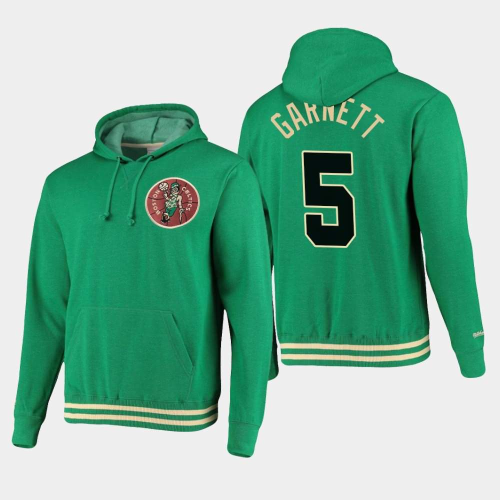 Men's Boston Celtics #5 Kevin Garnett Green Mitchell & Ness Bat Around Hoodie TPR16E1V