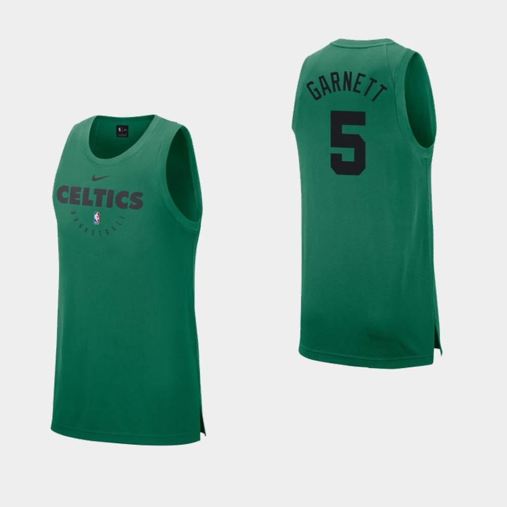 Men's Boston Celtics #5 Kevin Garnett Kelly Green Elite Practise Tank Top XAT04E5A
