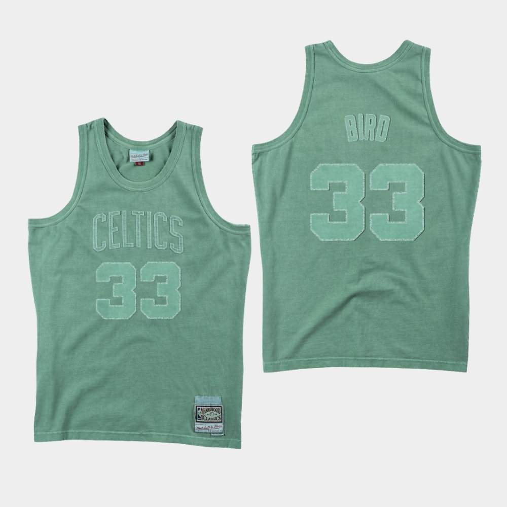 Men's Boston Celtics #33 Larry Bird Green 1985-86 Swingman Washed Out Jersey UAX40E5H