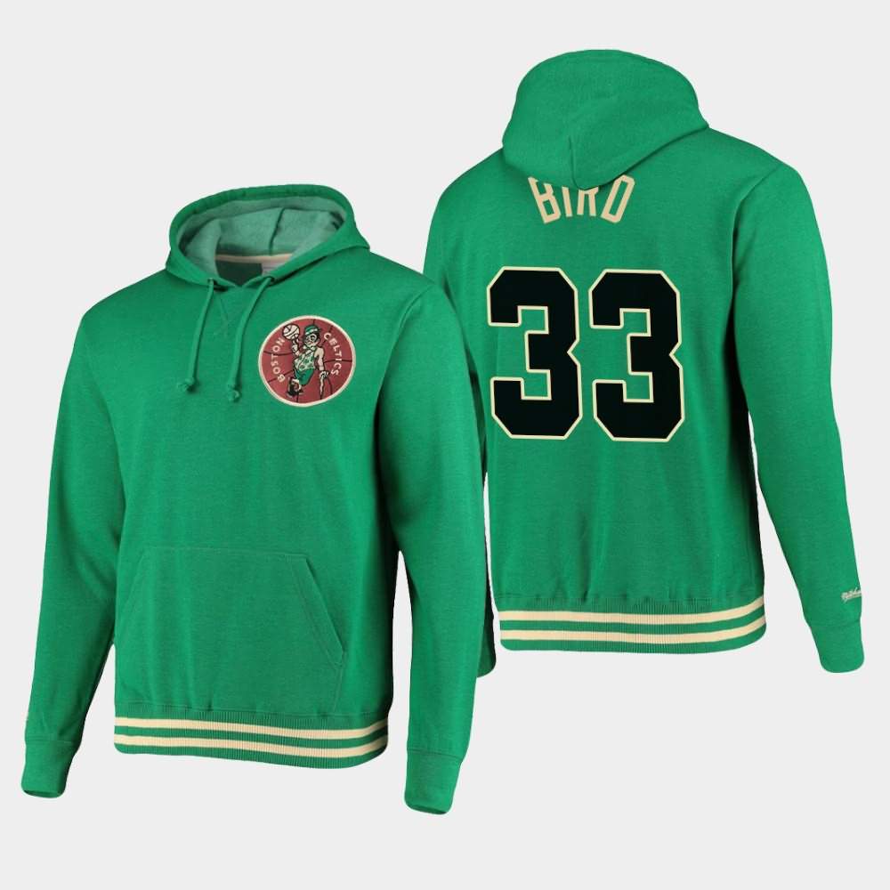Men's Boston Celtics #33 Larry Bird Green Mitchell & Ness Bat Around Hoodie HCD81E8H