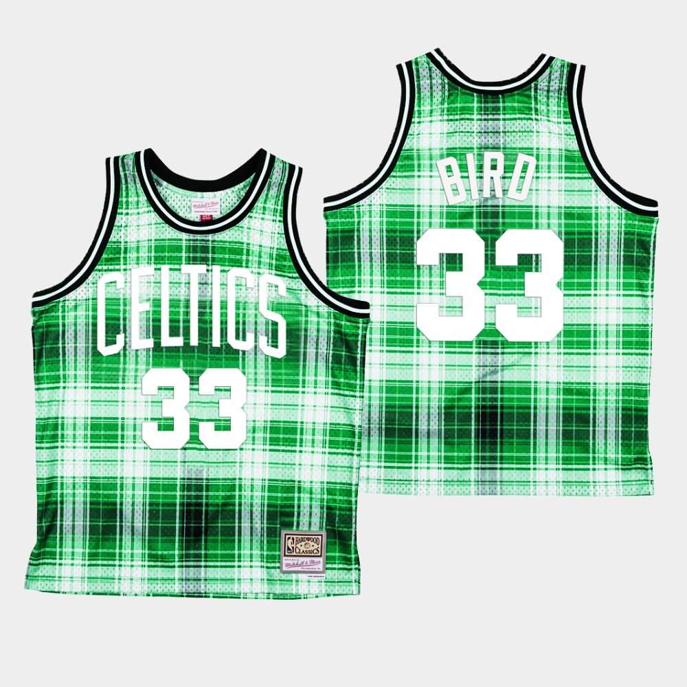 Men's Boston Celtics #33 Larry Bird Green Mitchell & Ness Hardwood Classics Private School Jersey ZYG71E7G