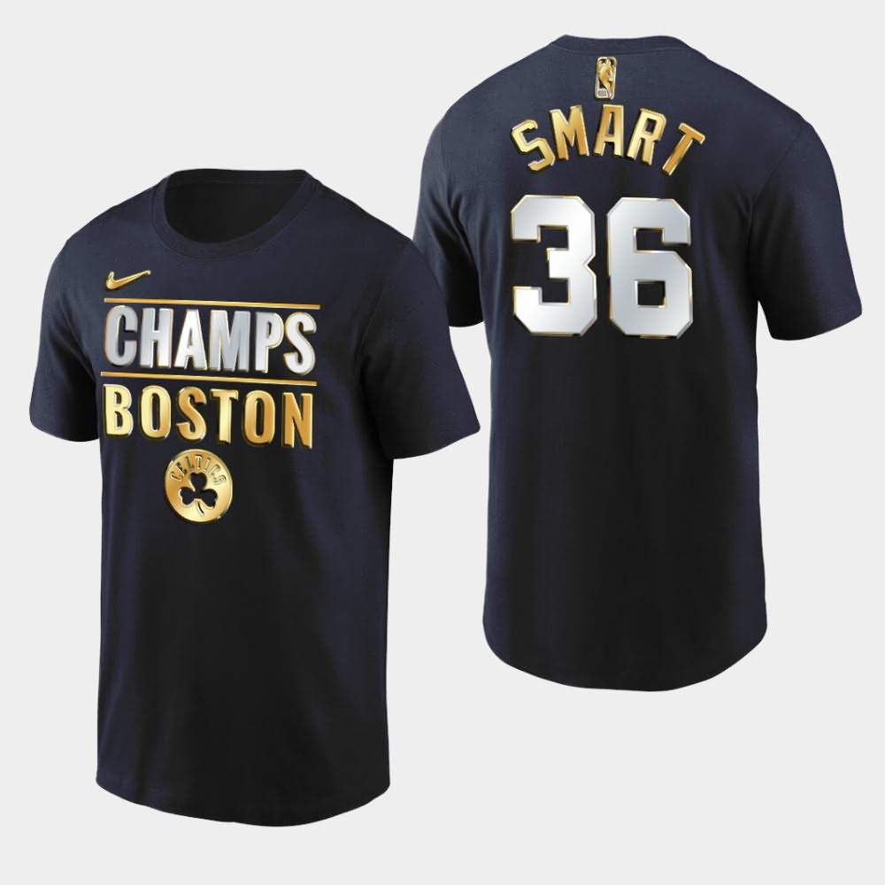 Men's Boston Celtics #36 Marcus Smart Black Limited Edition 2020 Division Champs T-Shirt IUF26E1B