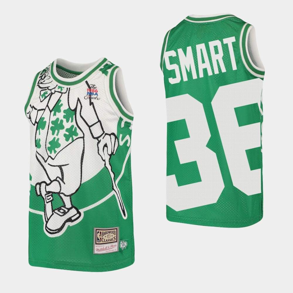 Youth Boston Celtics #36 Marcus Smart Green Hardwood Classics Big Face Jersey WEE17E8S