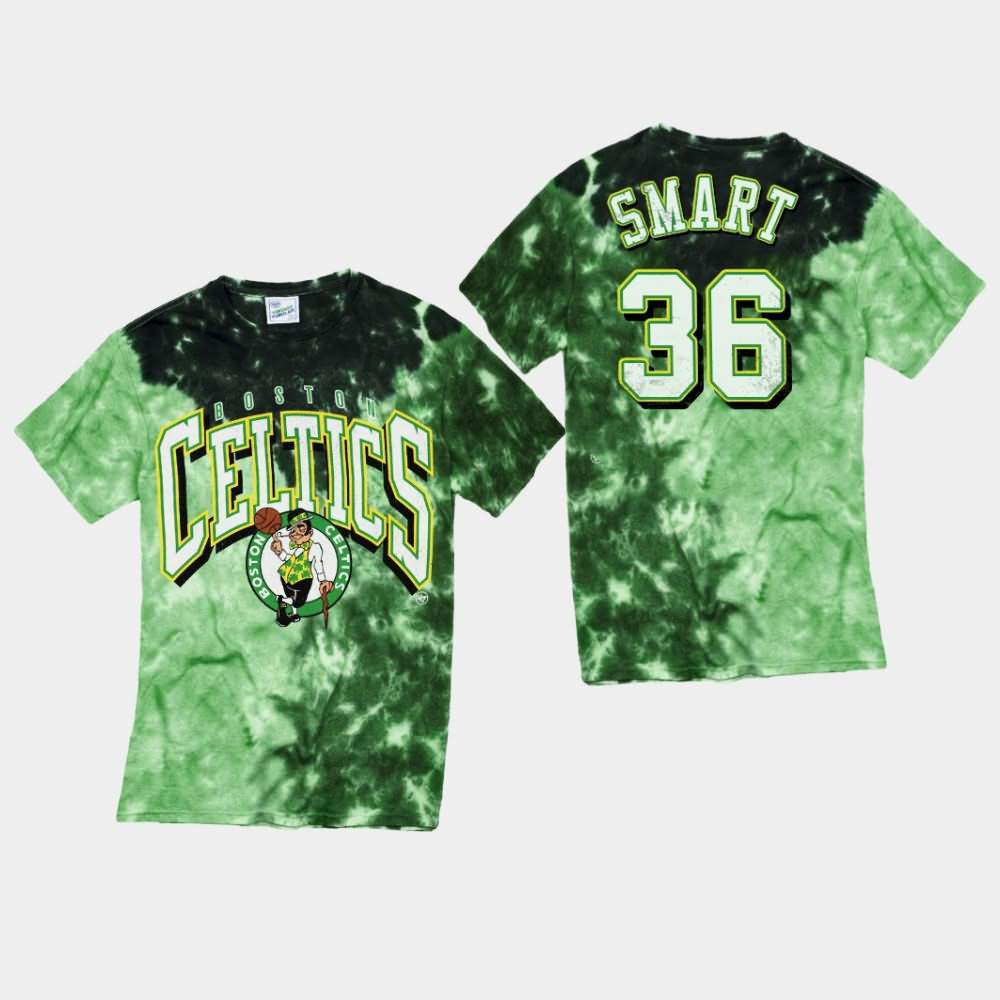 Men's Boston Celtics #36 Marcus Smart Green Retro Vintage Tubular T-Shirt EVQ11E6J