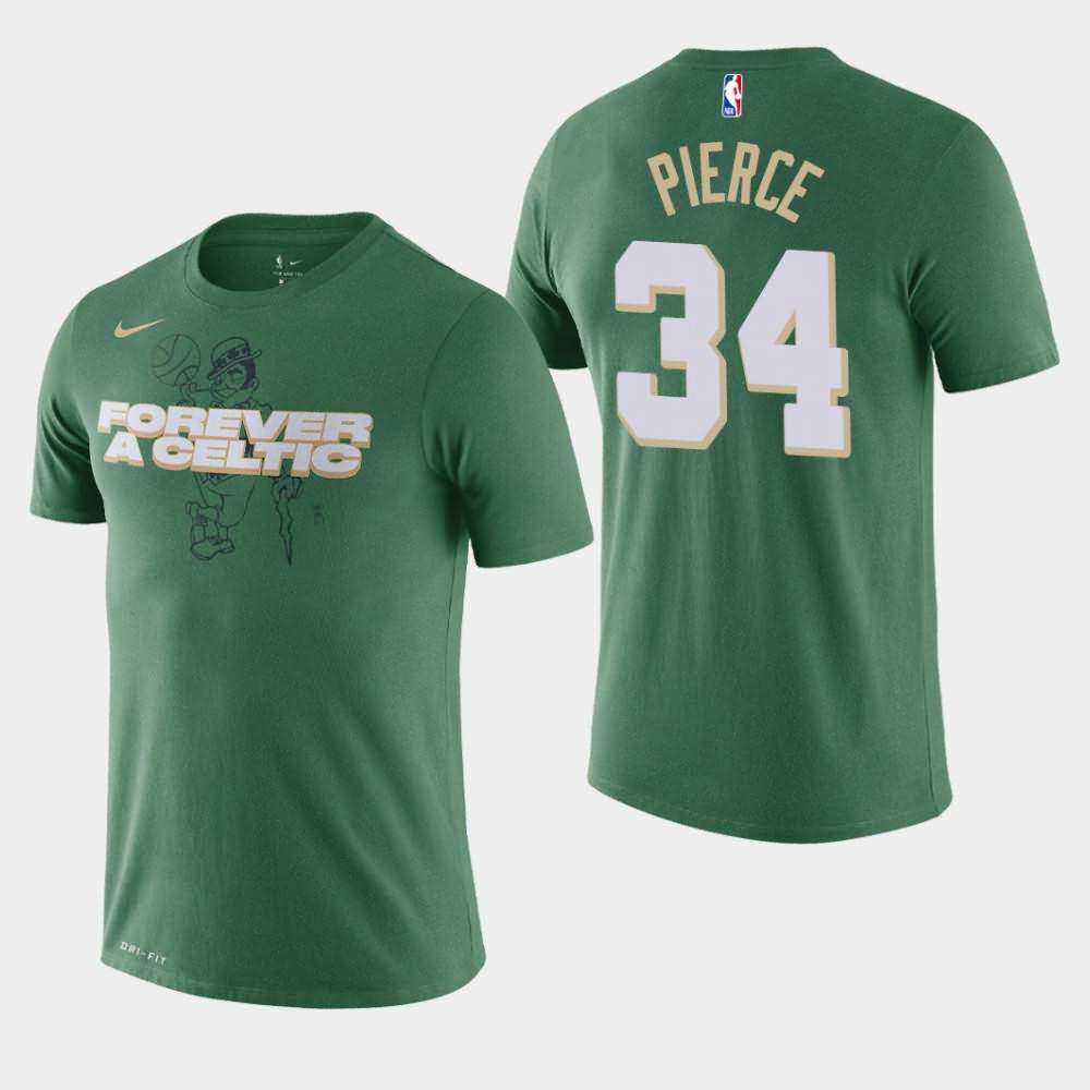 Men's Boston Celtics #34 Paul Pierce Green Forever A Celtic Dri-FIT T-Shirt RWP31E6C