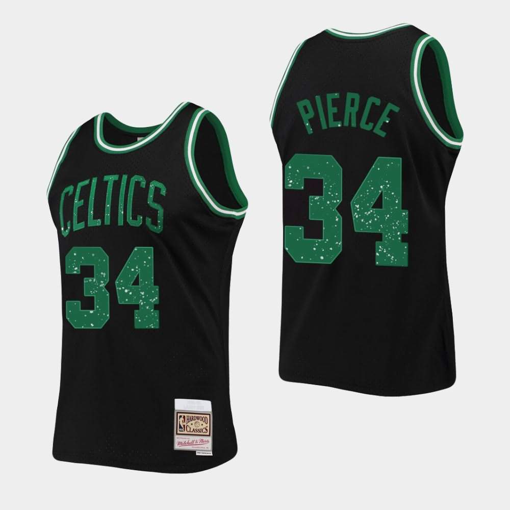 Men's Boston Celtics #34 Paul Pierce Black Mitchell & Ness Rings Collection Jersey VQQ31E4U