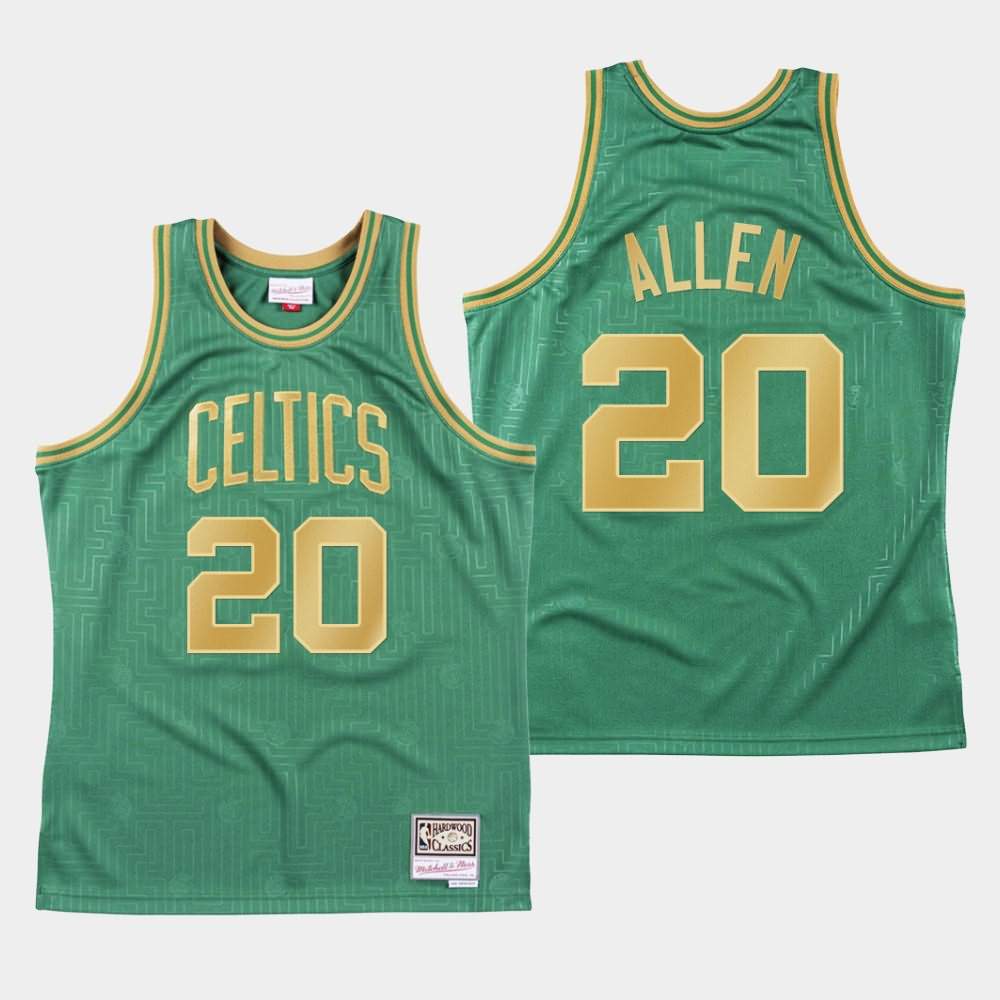 Men's Boston Celtics #20 Ray Allen Green Mitchell & Ness Hardwood Classics 2020 CNY Jersey SFM32E4P