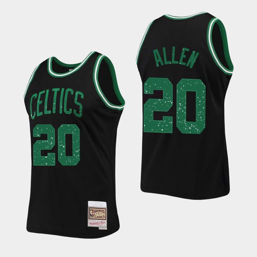 Men's Boston Celtics #20 Ray Allen Black Mitchell & Ness Rings Collection Jersey BZY26E3S