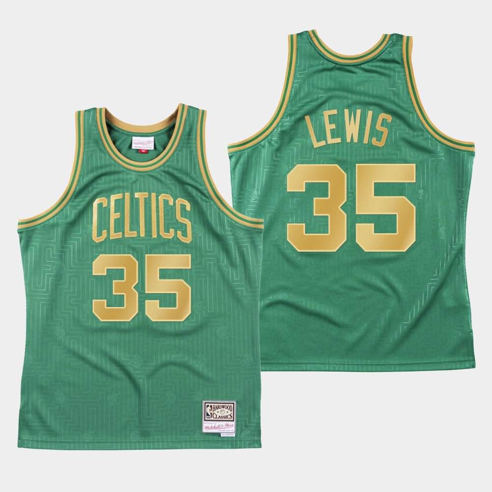 Men's Boston Celtics #35 Reggie Lewis Green Mitchell & Ness Hardwood Classics 2020 CNY Jersey YSF28E5H