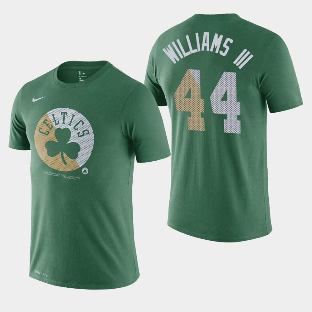 Men's Boston Celtics #44 Robert Williams III Green Essential Dry Team Logo T-Shirt UOG74E1L