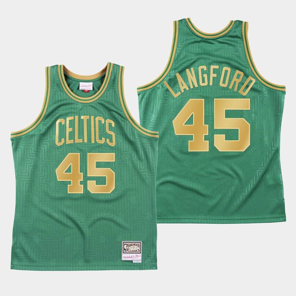 Men's Boston Celtics #45 Romeo Langford Green Mitchell & Ness Hardwood Classics 2020 CNY Jersey NIT83E8E