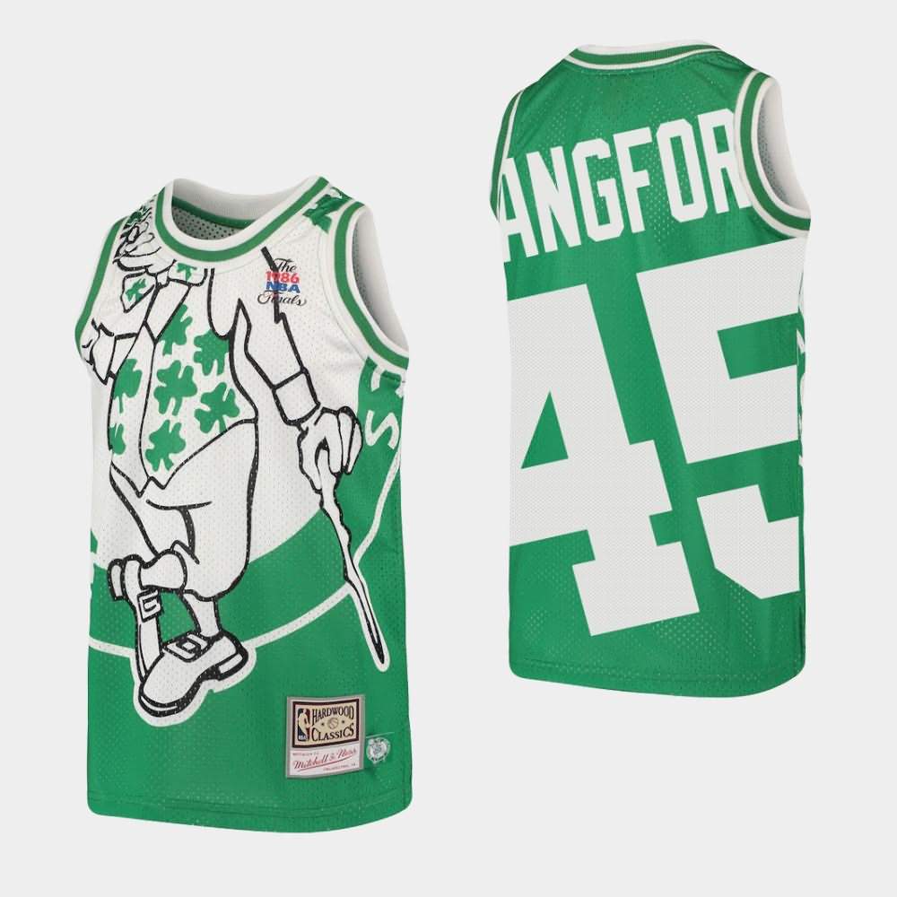 Youth Boston Celtics #45 Romeo Langford Green Hardwood Classics Big Face Jersey CCX55E1V