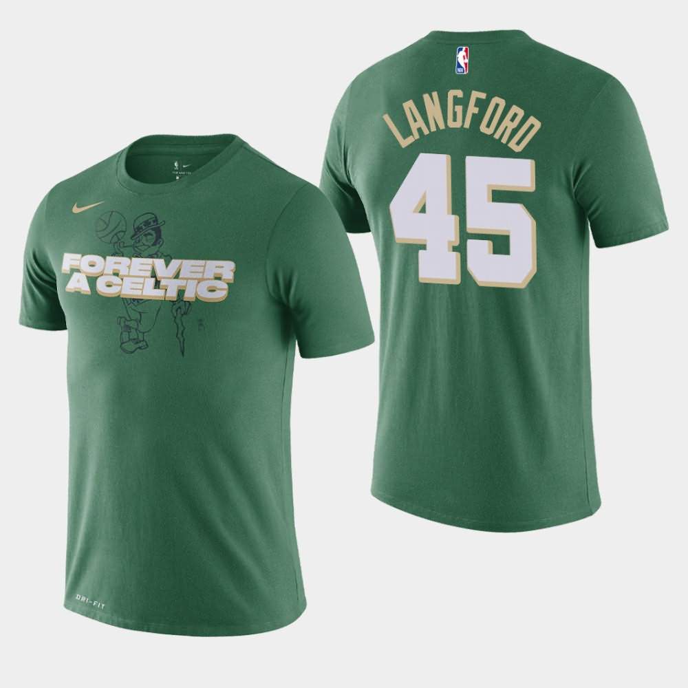 Men's Boston Celtics #45 Romeo Langford Green Forever A Celtic Dri-FIT T-Shirt QMS33E5F
