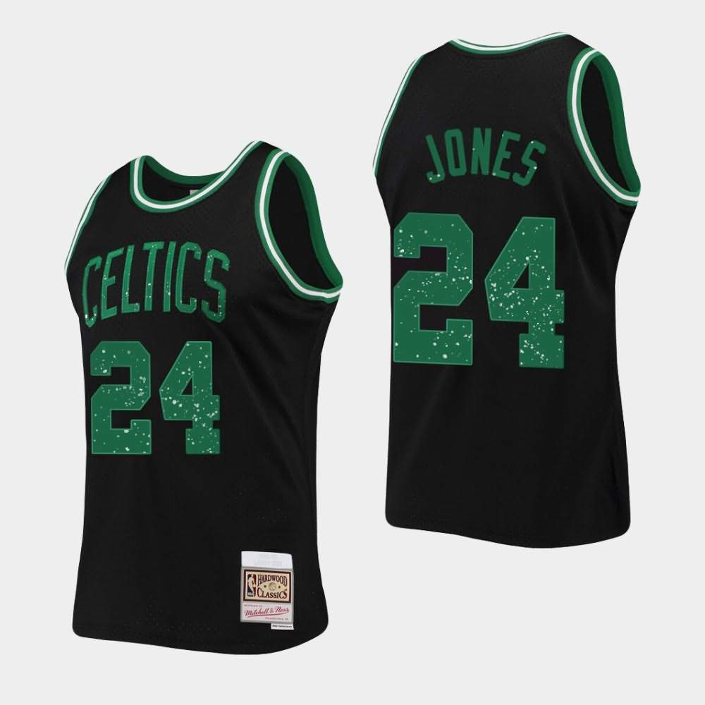 Men's Boston Celtics #24 Sam Jones Black Mitchell & Ness Rings Collection Jersey PEK67E6D