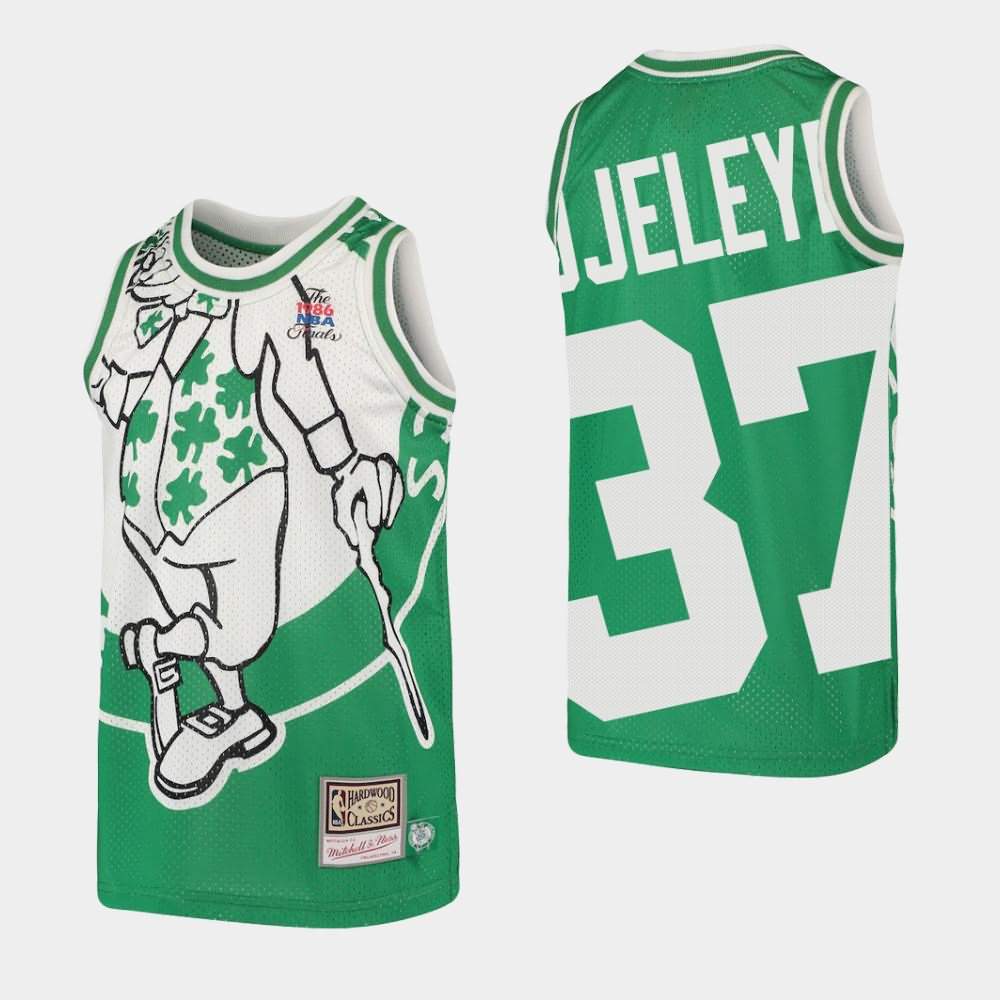 Youth Boston Celtics #37 Semi Ojeleye Green Hardwood Classics Big Face Jersey FQD67E6Q
