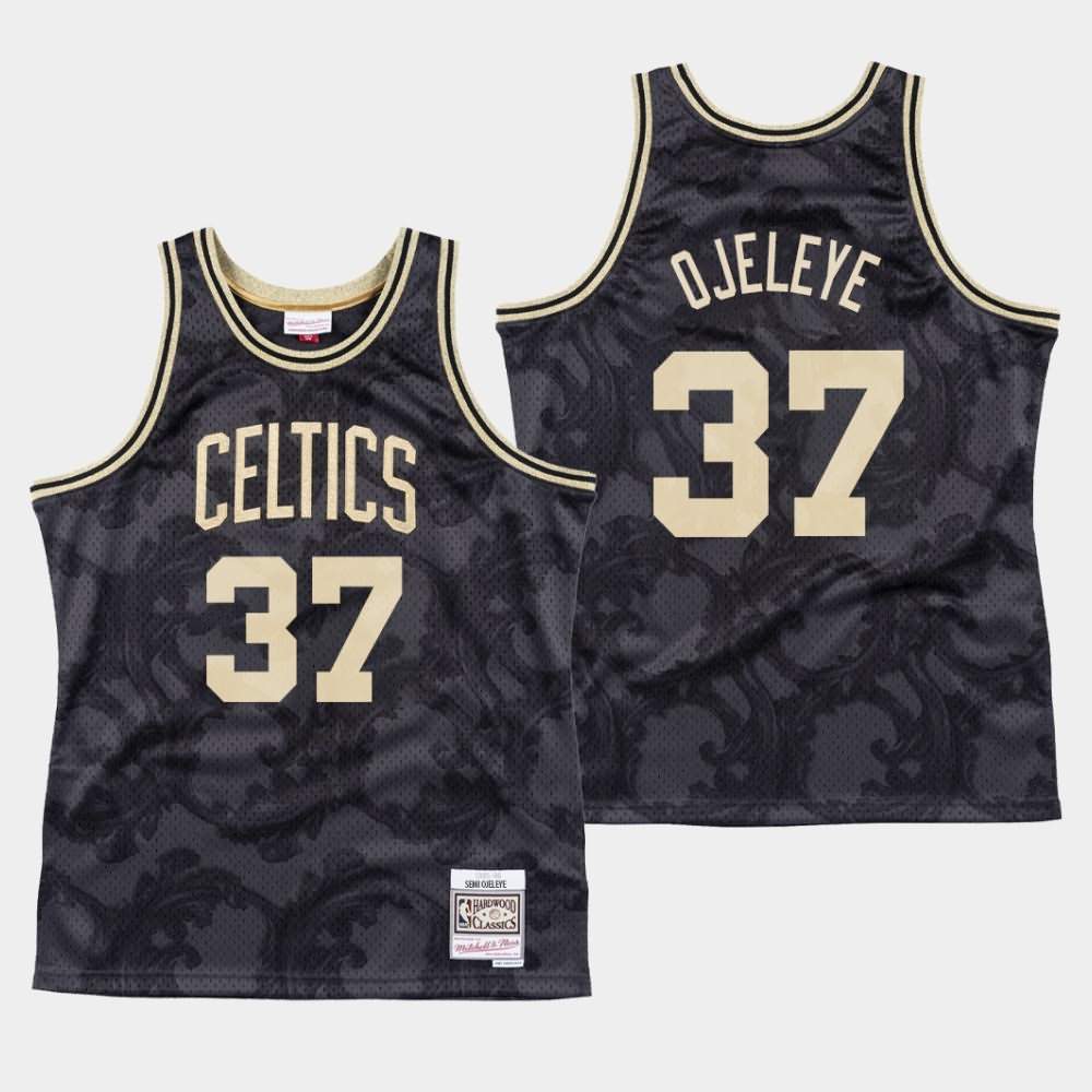 Men's Boston Celtics #37 Semi Ojeleye Black Mitchell & Ness Classic Black Toile Jersey FJC51E2F