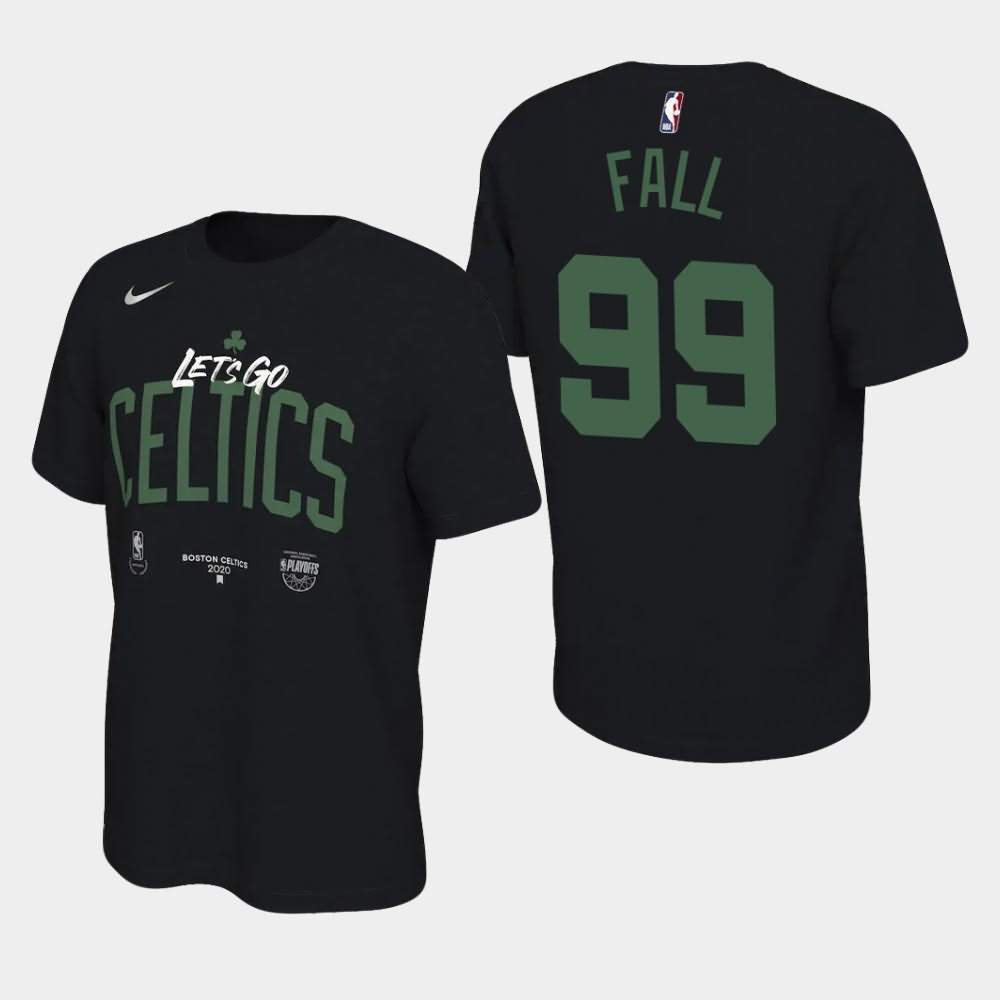 Men's Boston Celtics #99 Tacko Fall Black Go Mantra 2020 NBA Playoffs Bound T-Shirt LQA58E3L