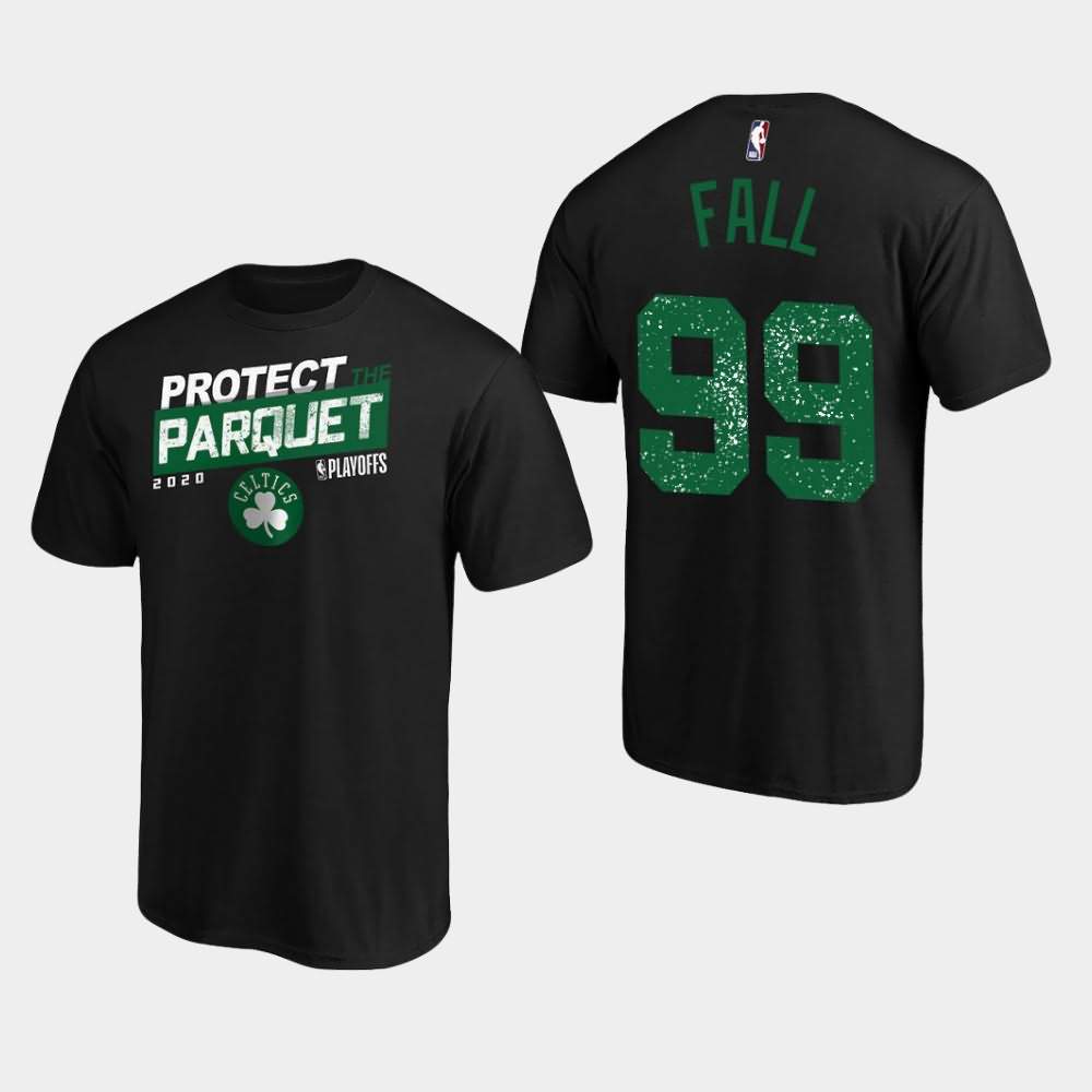 Men's Boston Celtics #99 Tacko Fall Black ISO Slogan 2020 NBA Playoffs Bound T-Shirt CAE86E8Y