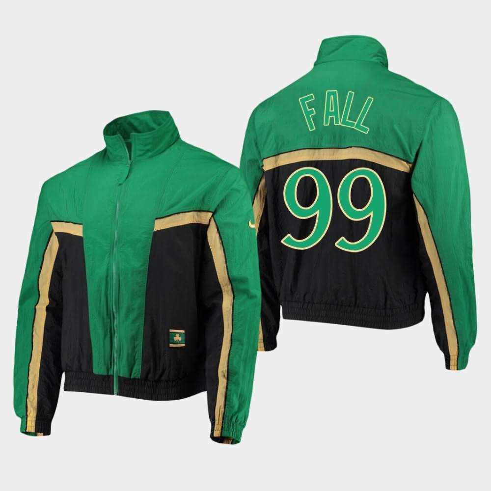 Men's Boston Celtics #99 Tacko Fall Black Kelly Green 2.0 Courtside Full-Zip City Jacket IOE35E8B