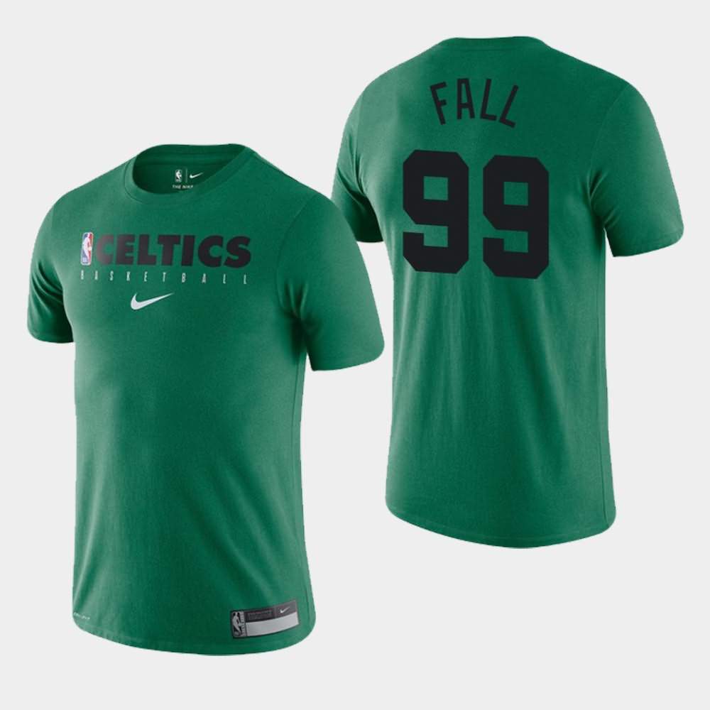 Men's Boston Celtics #99 Tacko Fall Green Practice Performance Essential T-Shirt DVX85E0O