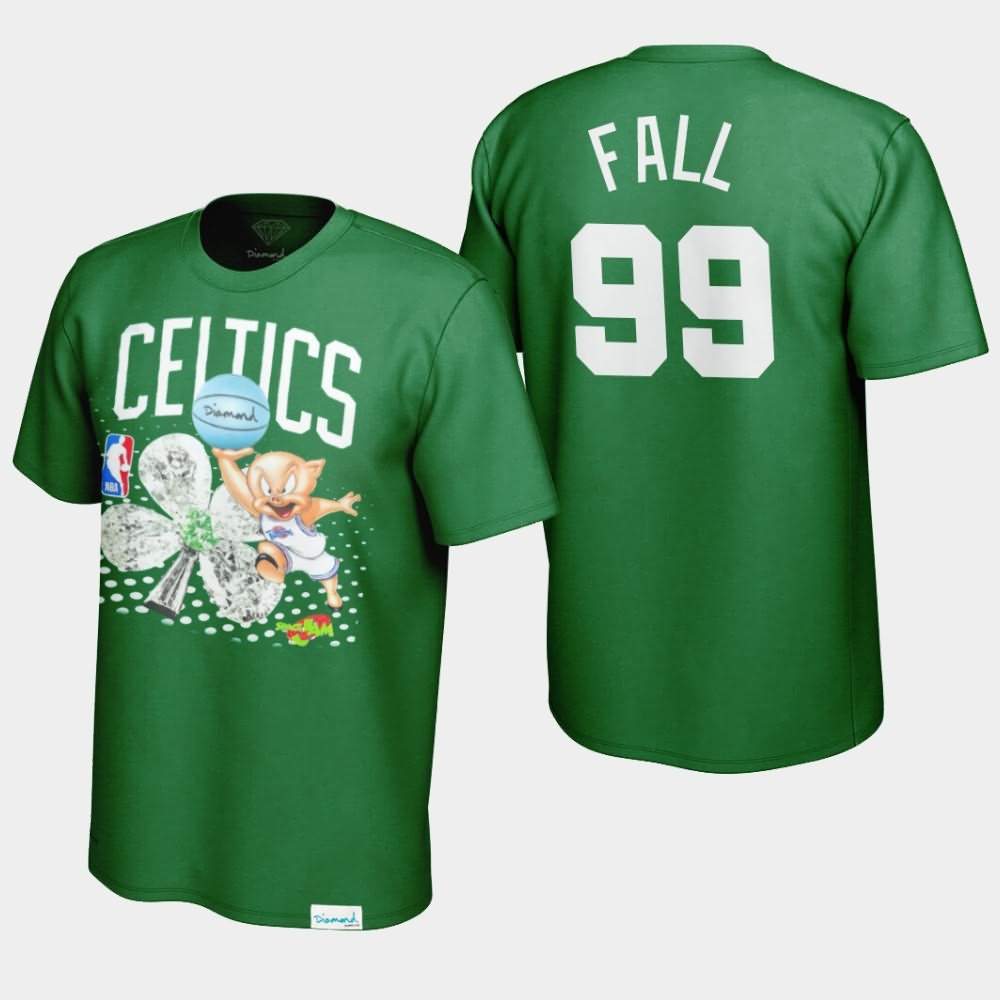 Men's Boston Celtics #99 Tacko Fall Green Diamond Supply Co. x Space Jam x NBA Looney Tunes T-Shirt ZCZ30E6Z