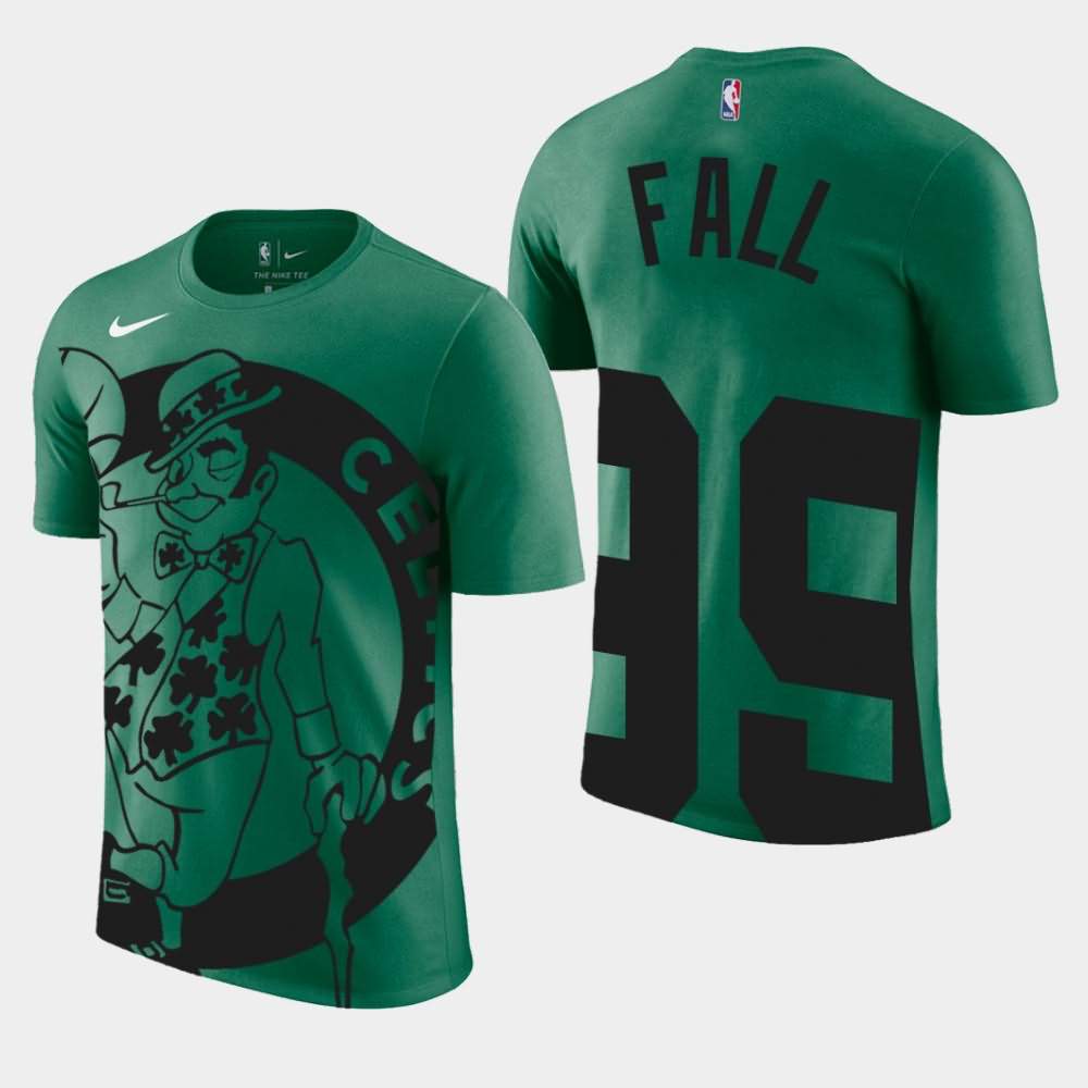 Men's Boston Celtics #99 Tacko Fall Green Performance Tri-Blend Oversize Logo T-Shirt NUP81E4X