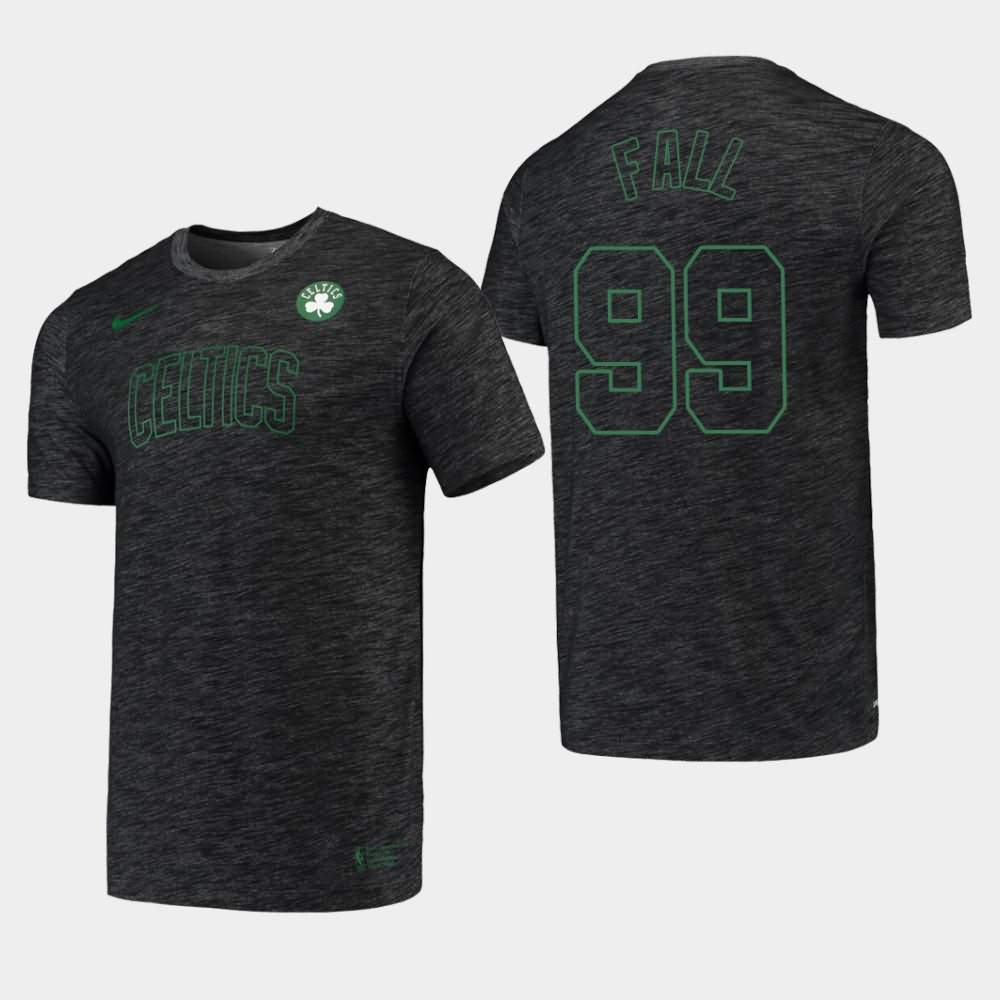Men's Boston Celtics #99 Tacko Fall Heathered Black Essential Facility Performance T-Shirt UAN68E5E