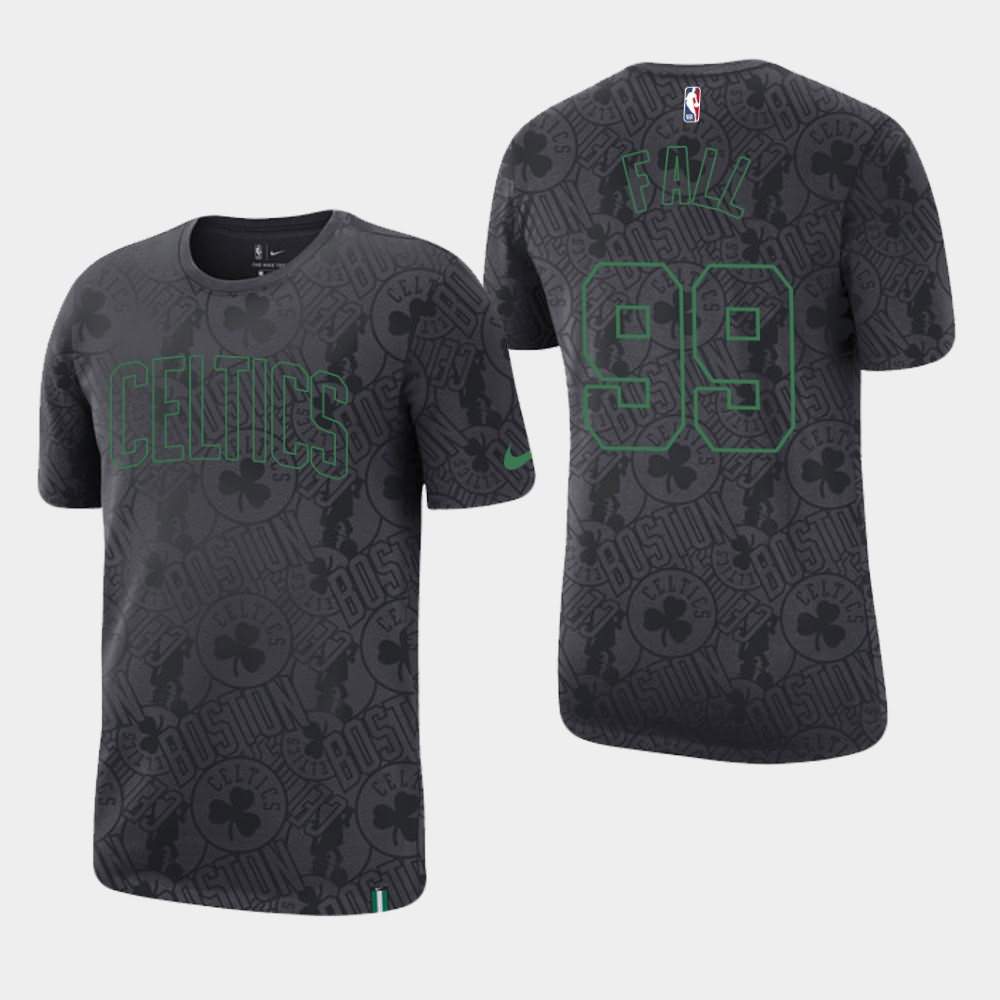 Men's Boston Celtics #99 Tacko Fall Anthracite All Over Print Team Logo T-Shirt AQI44E0S