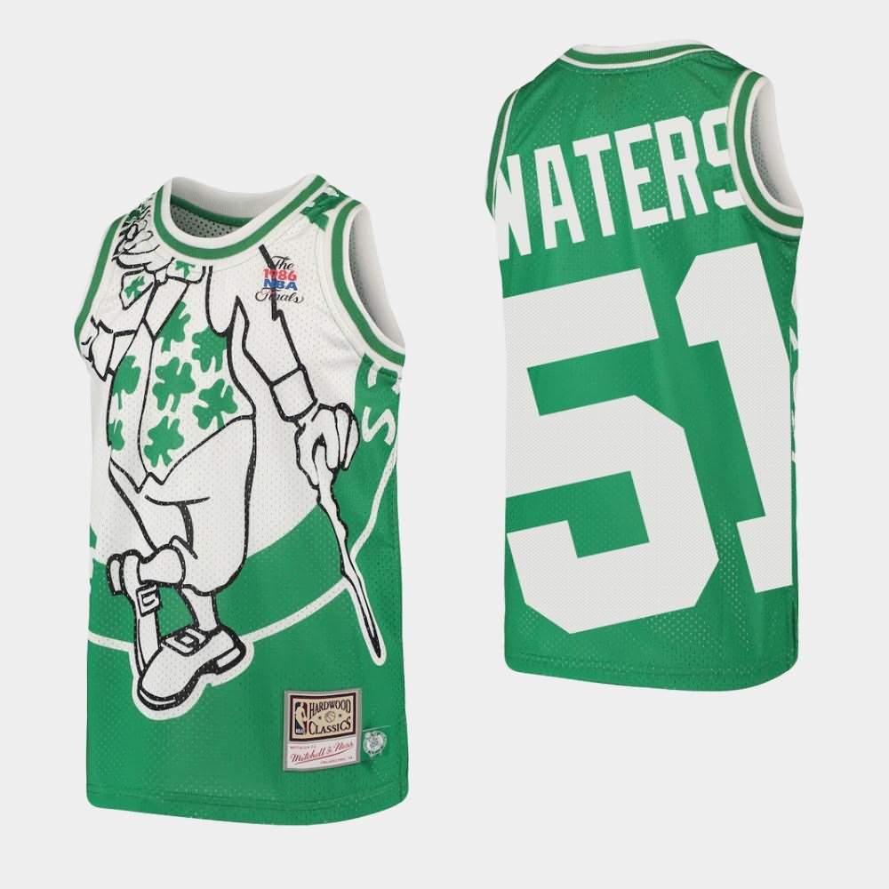 Youth Boston Celtics #51 Tremont Waters Green Hardwood Classics Big Face Jersey EKT43E2Q