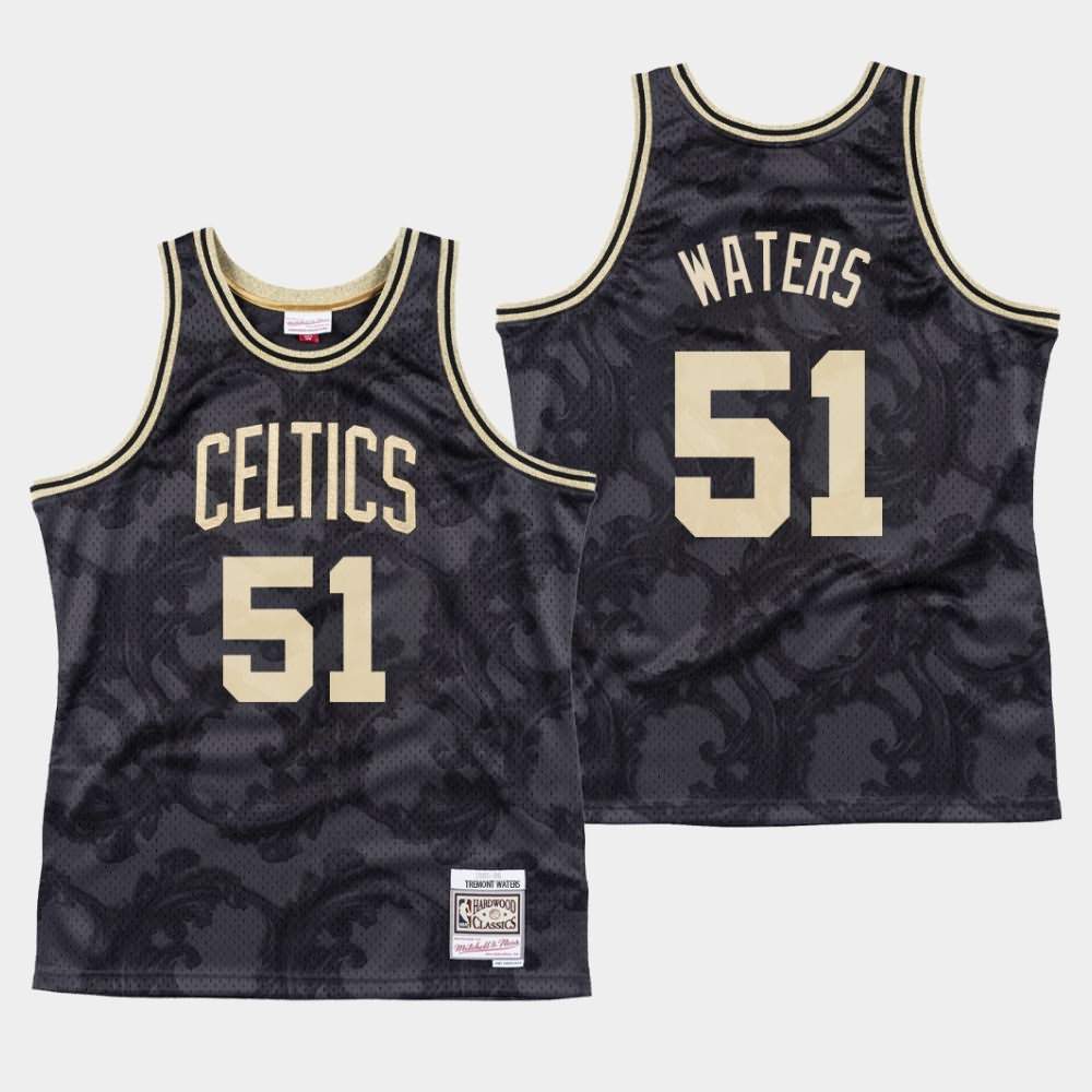 Men's Boston Celtics #51 Tremont Waters Black Mitchell & Ness Classic Toile Jersey AYO82E0J