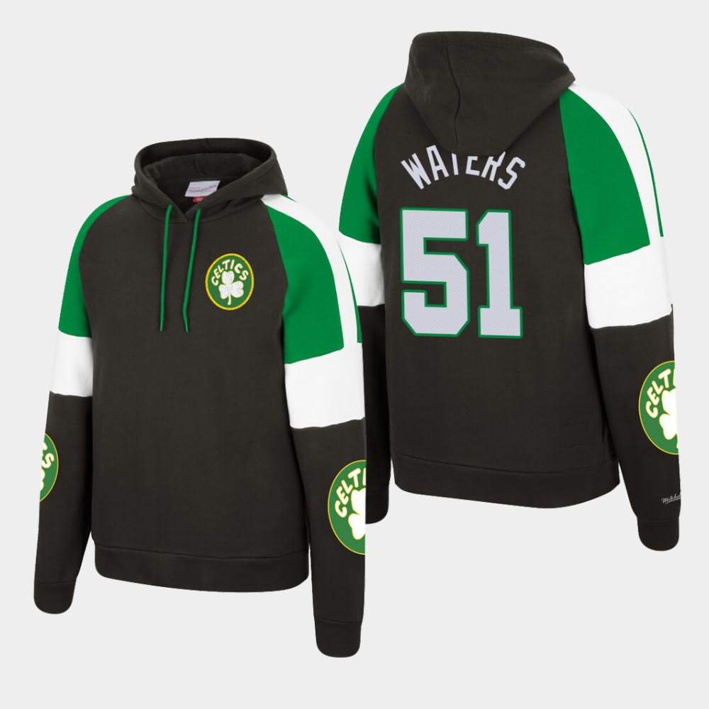 Men's Boston Celtics #51 Tremont Waters Black Mitchell & Ness Pullover Instant Replay Hoodie WQH78E2U