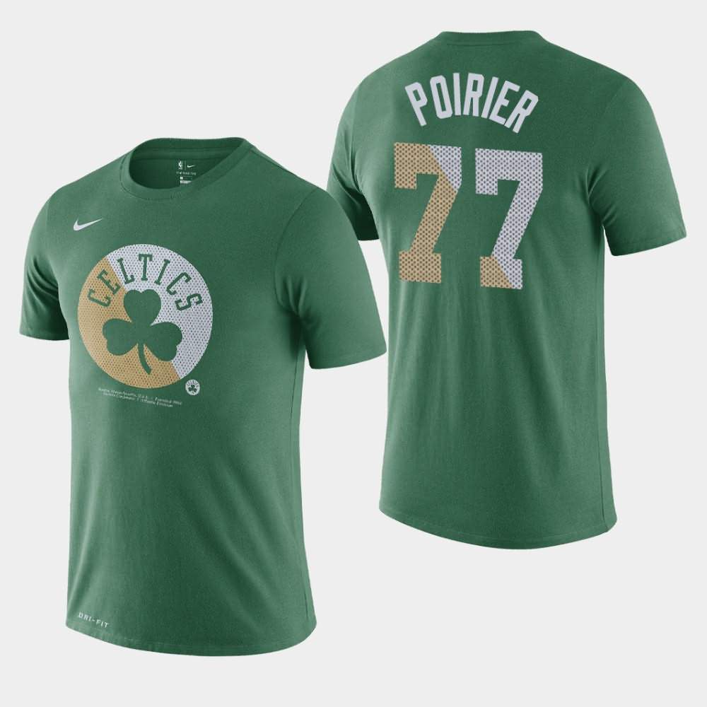 Men's Boston Celtics #77 Vincent Poirier Green Essential Dry Team Logo T-Shirt DOH42E7S