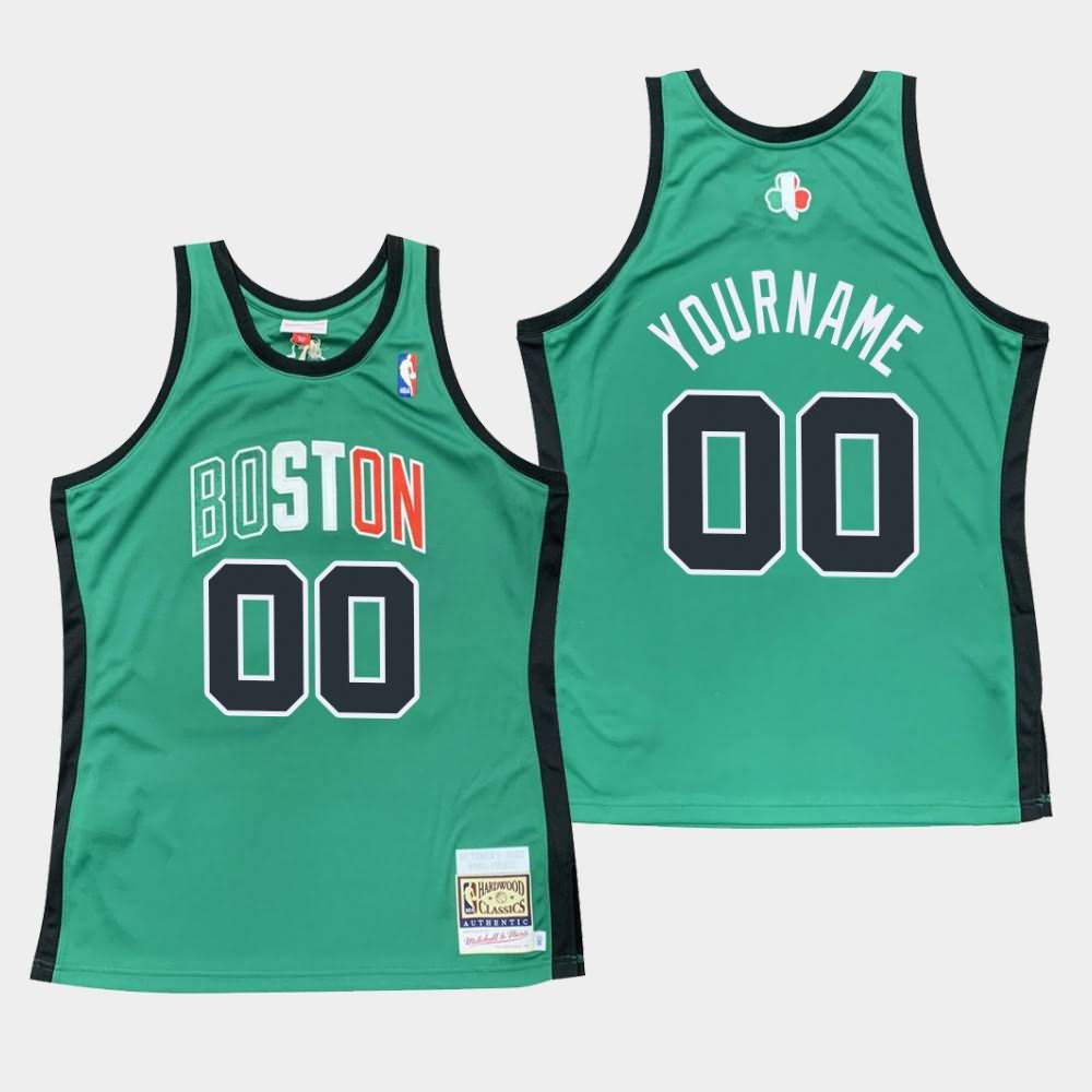 Men's Boston Celtics #00 Custom Green 39295 Throwback Hardwood Classics Jersey DZA47E4L