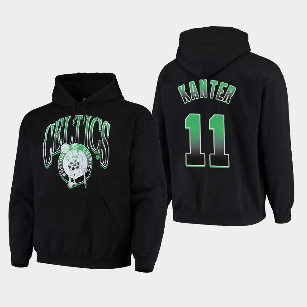 Men's Boston Celtics #11 Enes Kanter Black Hometown Pullover Junk Food Hoodie AJR88E4I