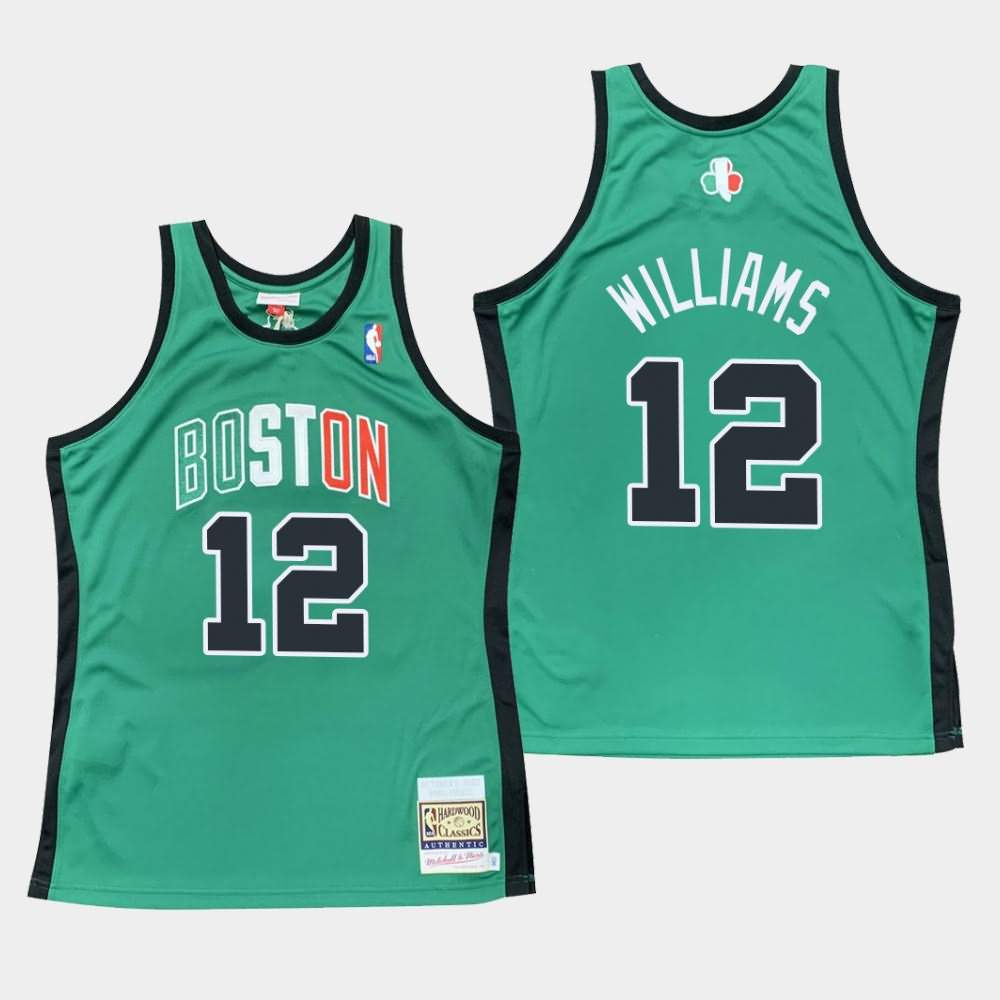 Men's Boston Celtics #12 Grant Williams Green 39295 Throwback Hardwood Classics Jersey KUB47E7A