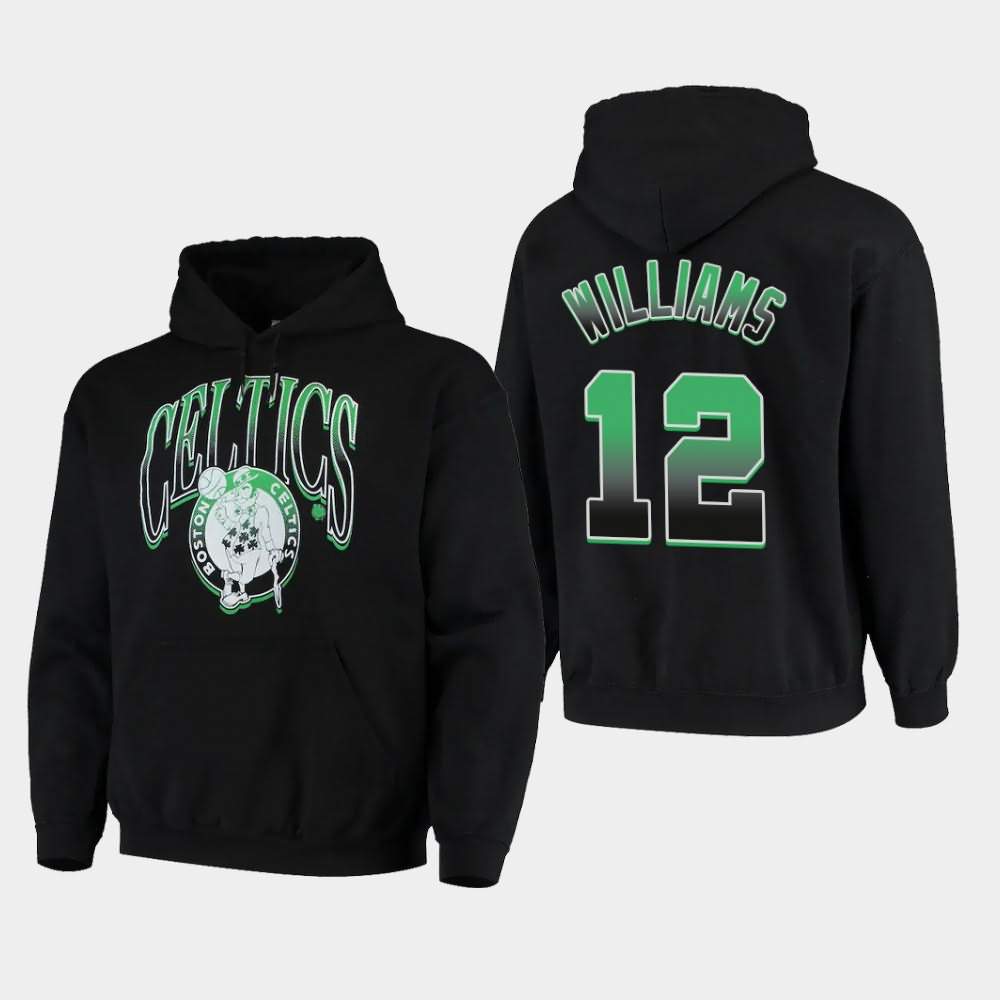 Men's Boston Celtics #12 Grant Williams Black Hometown Pullover Junk Food Hoodie QXZ58E6P