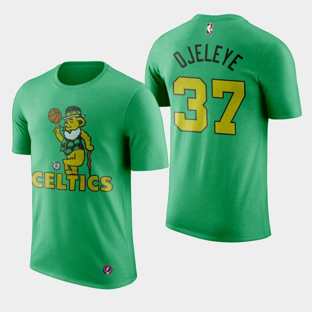 Men's Boston Celtics #37 Semi Ojeleye Green Dead NBA X Grateful Dead X Celtics T-Shirt ZJV21E4H